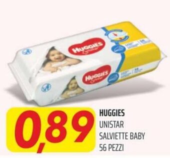 Huggies unistar salviette baby 56 pezzi