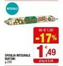 Iperal Buitoni Sfoglia Integrale offerta