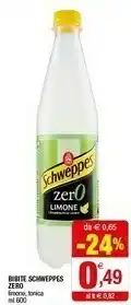 Iperal Schweppes Zero Limone offerta
