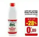 Iperal Latteria sociale cooperativa chiuro Latte Fresco Della Valtellina Parzialmente Scremato 1000 G(ml) offerta