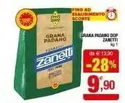 Iperal Zanetti Grana Padano DOP offerta