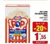 Iperal Snack pata Pop Microwave Salted 270 G(ml) offerta