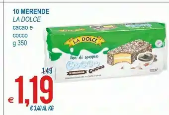 La Dolce 10 Merendine Cacao E Cocco