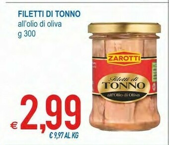 MD Discount Zarotti Filetti Di Tonno All'olio Di Oliva offerta