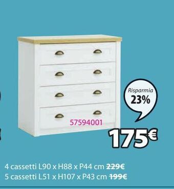 JYSK Cassettiera markskel offerta