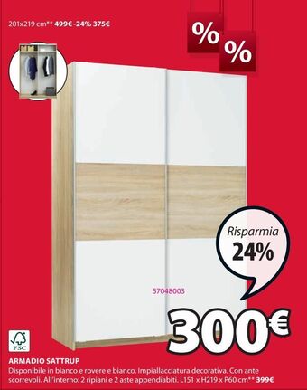 JYSK Armadio sattrup offerta