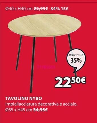 JYSK Tavolino nybo offerta