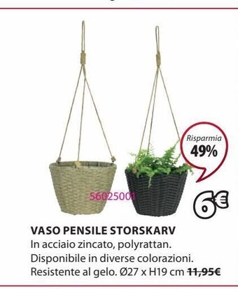 JYSK Vaso pensile storskarv offerta