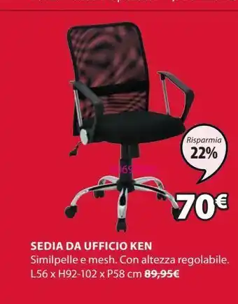 JYSK Sedia da ufficio ken offerta