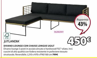JYSK Divano lounge con chaise longue ugilt offerta