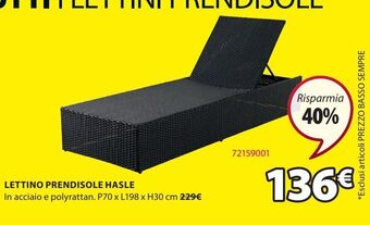 Lettino prendisole hasle