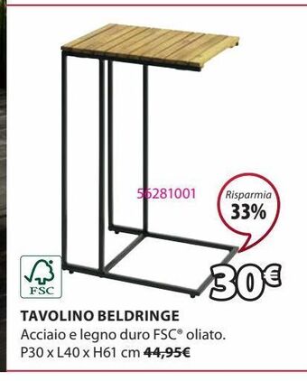 JYSK Tavolino beldringe offerta
