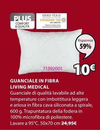 JYSK Guanciale in fibra living medical offerta