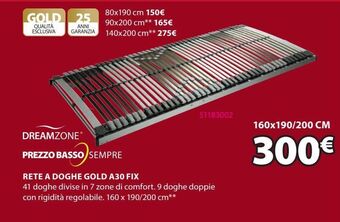 JYSK Rete a doghe gold a30 fix offerta