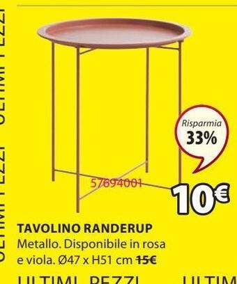 JYSK Tavolino randerup offerta