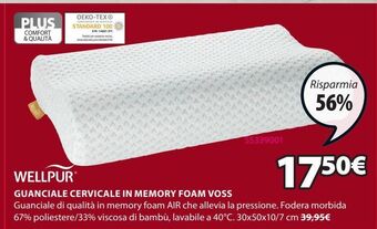 JYSK Guanciale cervicale in memory foam voss offerta