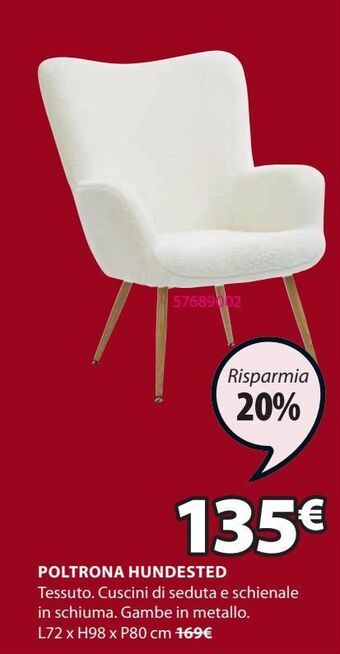 JYSK Poltrona hundested offerta