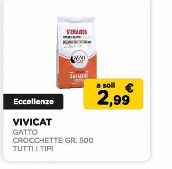 Arcaplanet Vivicat/crocchette gatto gr.500 / tutti i tipi offerta