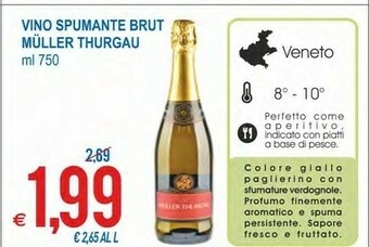 MD Discount Brut Vino Spumante Brut Muller Thurgau offerta