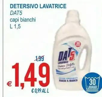 MD Discount Dat 5 Detersivo Lavatrice Capi Bianchi offerta