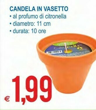 MD Discount Candela In Vasetto Al Profumo Di Citronella offerta