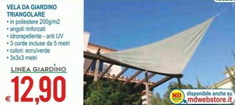 MD Discount Vela Da Giardino Triangolare offerta