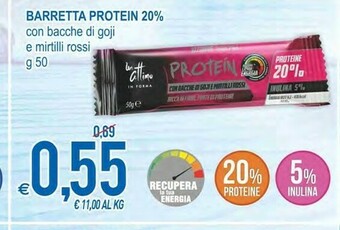 MD Discount Barretta Protein 20% Con Bacche Di Goji E Mirtilli Rossi offerta