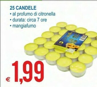 MD Discount 25 Candele Al Profumo Di Citronella offerta