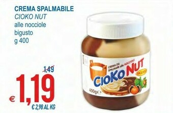 MD Discount Cioko Nut Crema Spalmabile Alle Nocciole Bigusto offerta