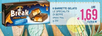 MD Discount Le Specialità Di Beppe 6 Barrette Gelato Choco Mou offerta