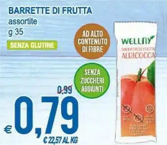 MD Discount Wellny Barrette Di Frutta Assortite Senza Glutine offerta