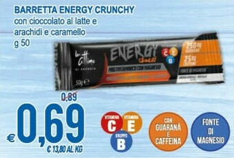 MD Discount Barretta Energy Crunchy Con Cioccolato Al Latte E Arachidi E Caramello offerta