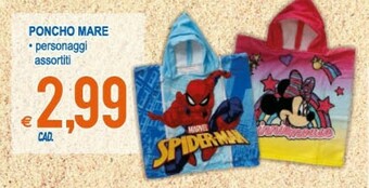 MD Discount Poncho Mare Personaggi Assortiti offerta