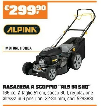 OBI RASAERBA A SCOPPIO “AL5 51 SHQ” offerta