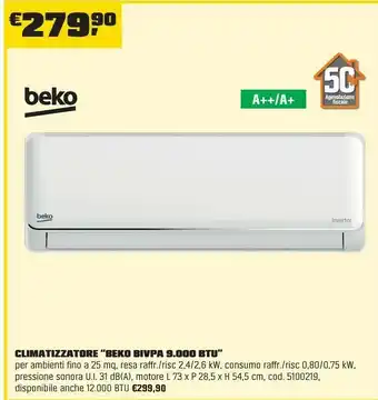 OBI Beko VENTILATORE DA SOFFITTO con 4 pale richiudibili offerta