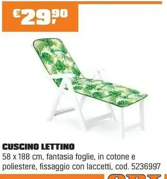 OBI CUSCINO LETTINO offerta