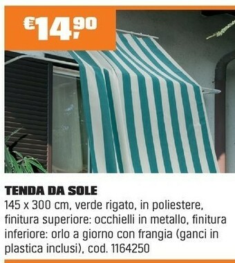 OBI TENDA DA SOLE offerta