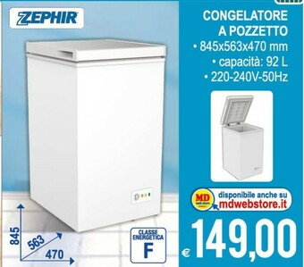 MD Discount Zephir Congelatore A Pozzetto offerta