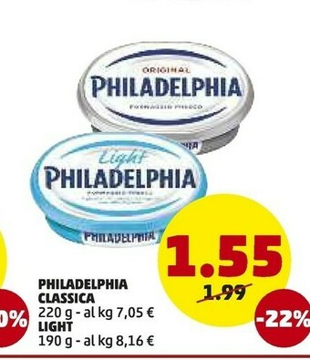 PENNY Philadelphia Philadelphia Classica offerta