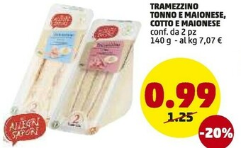 PENNY Gli Allegri Sapori Tramezzino Tonno E Maionese offerta