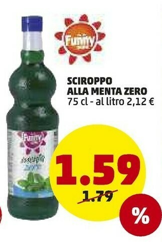 PENNY Sciroppo Alla Menta Zero offerta