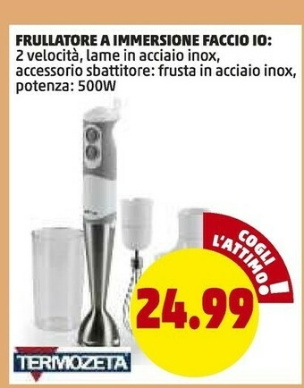 PENNY Termozeta Mixer 500 Inox Frullatore Ad Immersione offerta