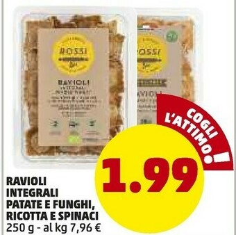 PENNY Ravioli Integrali Patate E Funghi offerta