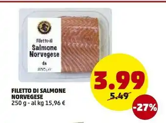 PENNY Penny Market Filetto Di Salmone Norvegese offerta