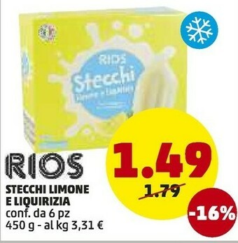 PENNY Rios Stecchi Limone E Liquirizia offerta