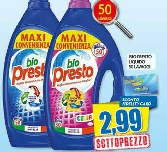 Risparmio Casa Bio Presto Liquido 50 Lavaggi offerta