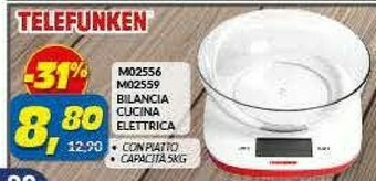 Risparmio Casa Telefunken M02556 Mo2559 Bilancia Cucina Elettrica offerta