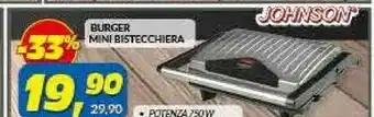 Risparmio Casa Johnson Burger Mini Bistecchiera offerta