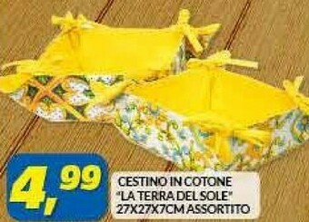 Risparmio Casa Cestino In Cotone offerta