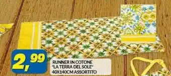 Risparmio Casa Runner In Cotone offerta